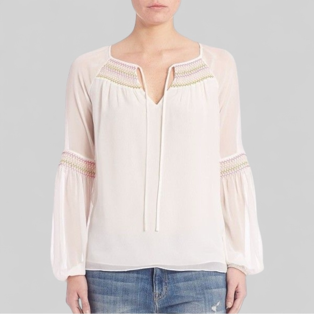 Diane von Furstenberg Women's Sammy Silk Lined Blouse In Size 12